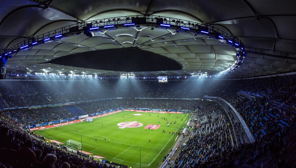 Stadion sepak bola tampak atas — ilustrasi panduan sportsbook Mpo007